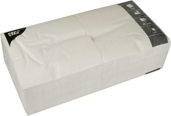 Servíettur einlitar hvítar 40×40 250st 3 laga (4)