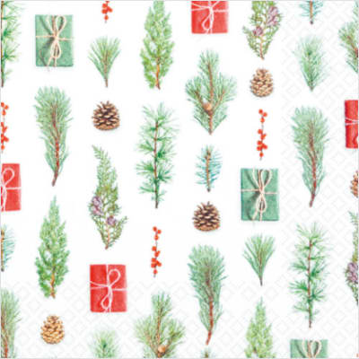Servíettur Gifts and branches 33×33 cm (12)