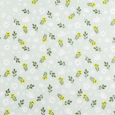 Servíettur Petites fleurs mint 33×33 (12)