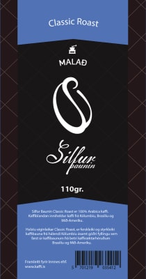 Silfur Classic Roast Malað Skammtakaffi