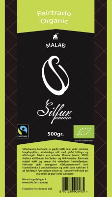 Silfur Fairtrade Organic Malað Kaffi