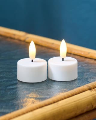 Sirius Sille hleðslukerti teljós 2 stk- hvítt