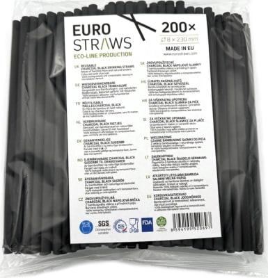 Sogrör úr trefjum svört 8x230mm 200stk