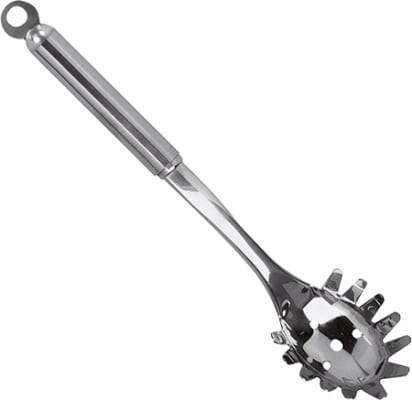 Spagettískeið með stálskafti 26 cm.