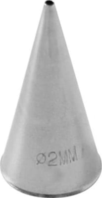 Stál tjulla fyrir sprautupoka slétt – 2 mm