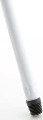 Stálskaft m/skrúfgangi hvítt 150cm