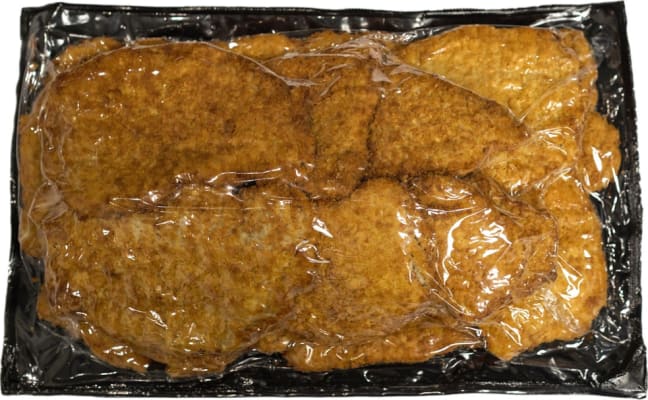 Steikt grísasnitzel fulleldað - 10 kg - ca. 5 x 2 kg