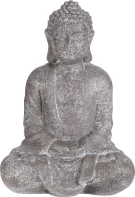 Stytta búdda sitjandi 38cm grey