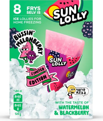 Sun Lolly Vatnsmelónu & Brómber 8x60ml