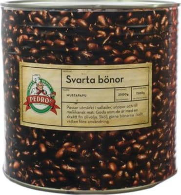 Svartbaunir soðnar 2,5kg (6stk/ks)