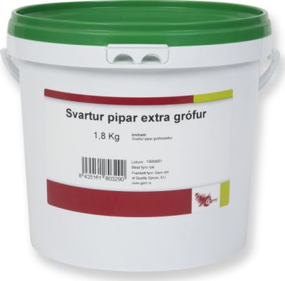 Svartur pipar extra grófmalaður 1,8kg