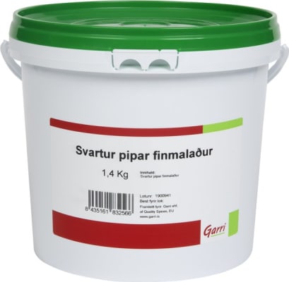 Svartur pipar fínmalaður 1,4kg