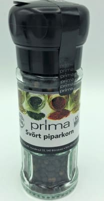 Svartur pipar heill m/kvörn 40g *9 glös
