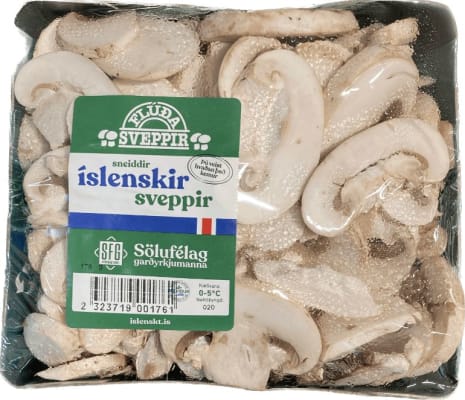 Sveppir sneiddir í boxi