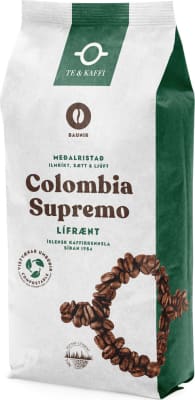 Te & Kaffi Columbia Supremo Lífrænt Baunir