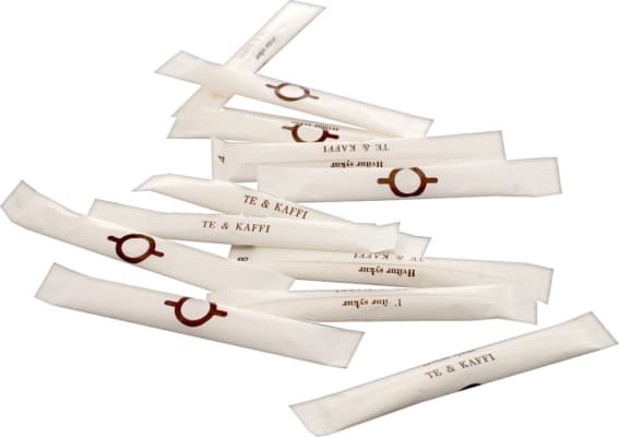 Te & Kaffi Sykurrör Hvít 1000 stk