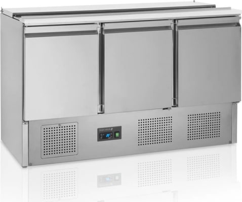 Tefcold Salatborð m.3 hurðum + 4x1/1GN kæligryfj