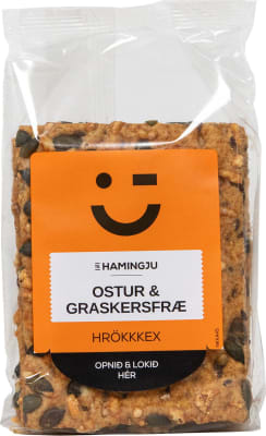 Til hamingju Hrökkkex Ostur &#038; Graskersfræ 10x200g
