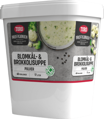 Toro Blómkáls- & Brokkolisúpa 17L 1kg 68sk duft (3)