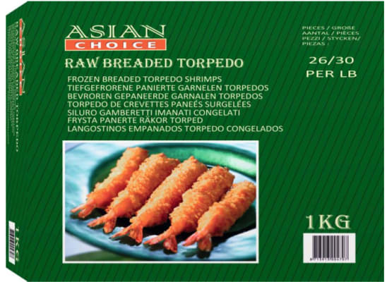 Torpedo rækjur í raspi  62-66stk 1kg