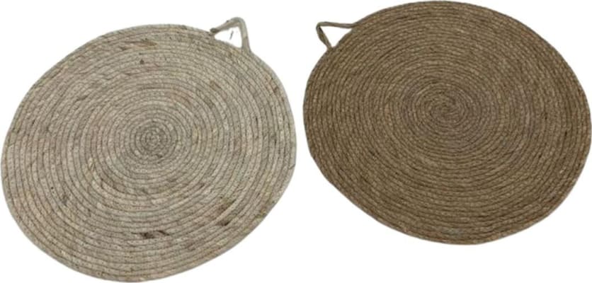 Trendcenter Diskamotta ö38cm með hanka, bast natur