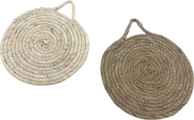 Trendcenter Glasamotta ö18cm með hanka, bast natur