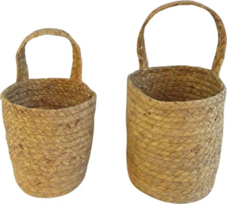 Trendcenter Körfur 2stk bast 15x17 og 12x16 með hanka