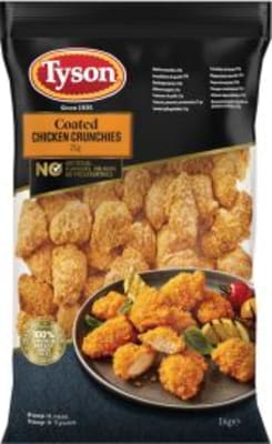 Tyson Coated Chicken Crunchies kjúklinganaggar 25g 1kg