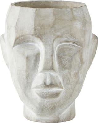 Villa Collection Blómapottur höfuð 19x19x22cm grey