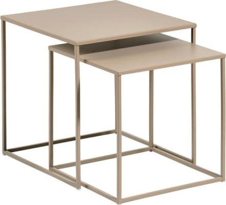 Villa Collection Borð 2stk sett, ferköntuð járn sand