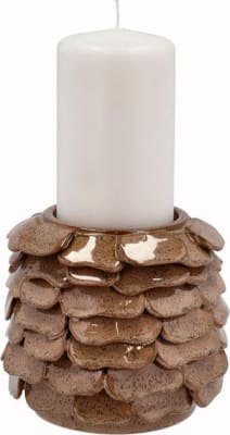 Villa Collection Kertastjaki 13,5x12 stoneware brown