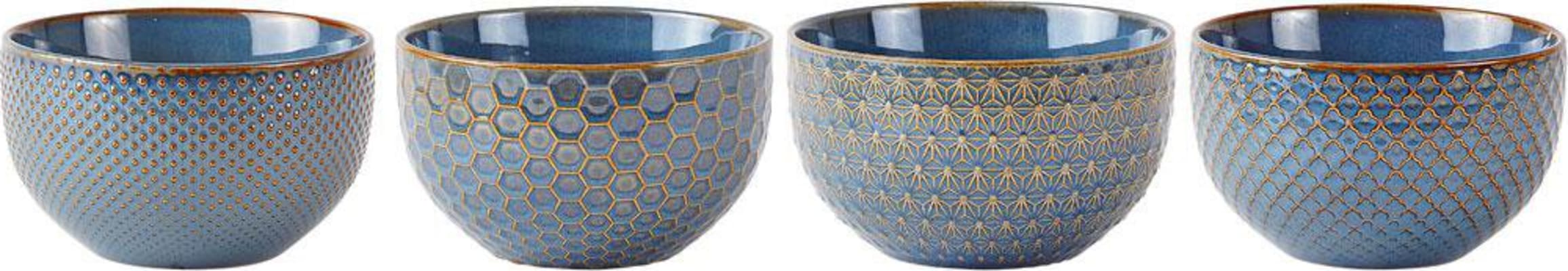 Villa Collection Skál 0,55ltr 4mismunandi bluegrey