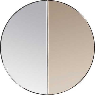 Villa Collection Veggspegill kringlóttur 60cm viður brun