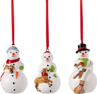 Villeroy & Boch Nostalgic jólatrésskraut snjókarl 3stk