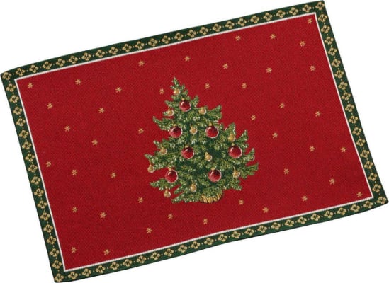 Villeroy & Boch Toys Delight jóladiskamotta, rauð, tré, 32x48cm