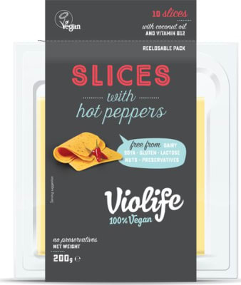 Violife Sneiðar Hot Peppers 12x200g