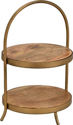 Wurm Kökudiskur tvær hæðir tré 33cm