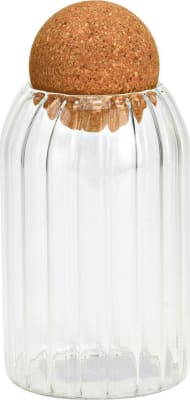 Wurm Karafla riffluð með korktappa 740ml clear
