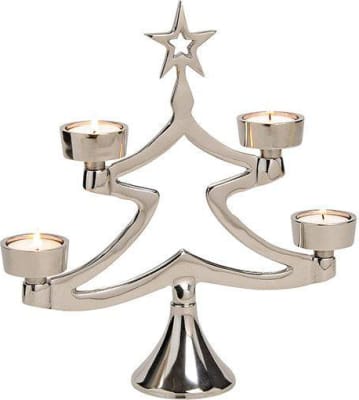 Wurm Kertastjaki f. 4 sprittkerti jólatré h:29cm metal