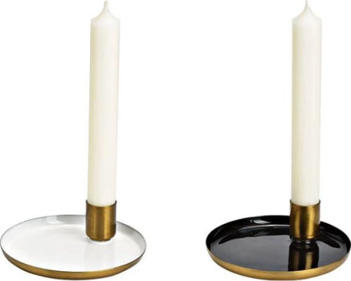 Wurm Kertastjaki metal 2 mismunandi h:3cm white/black 1stk