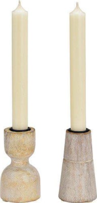 Wurm Kertastjaki viður 2 mismunandi 10cm white
