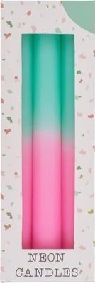 Wurm Kerti í kassa 3stk 2x20cm marglit bleik mintugrænt