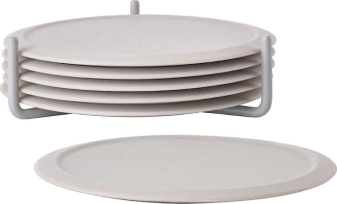 Zone Singles glasamottur 6stk í standi warm grey