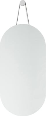 Zone Veggspegill með ól og hanka soft grey 60x30cm