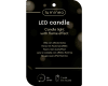 LED Keilu kerti SHINY gyllt 28cm. (18)