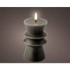 LED Kerti Wick Shape Grey 8x15cm. (14)