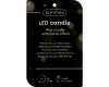 LED Kerti Wick Shape Grey 8x15cm. (14)