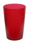 Rautt plastglas 25 cl.