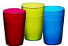 Rautt plastglas 25 cl.