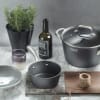 Skaftpottur Stone black non stick – 16 cm